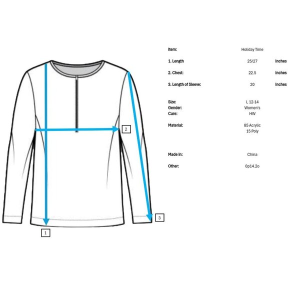 Holiday Time Christmas Sweater Womens L 12 14 Pullover Ugly Funny Santas Pub - Picture 9 of 9